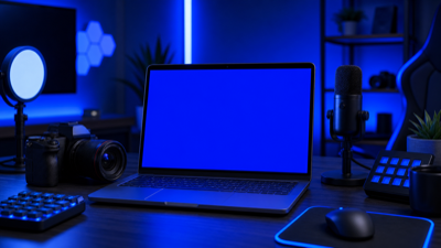 Generated illustration of a full blue screen used as blue light for photography, livestreaming, gaming ambience, and UI design checks.