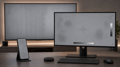 Generated illustration of a full gray screen used for photography exposure calibration, display calibration, UI design, and monitor comparison.
